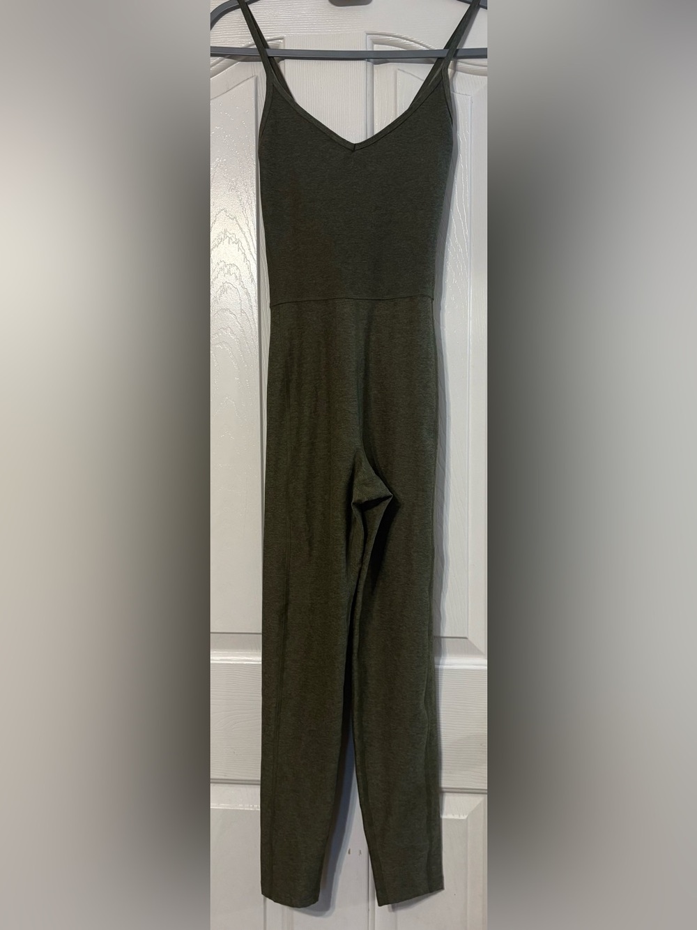 Old Navy Olive Green Spaghetti-Strap Athletic Jumpsuit